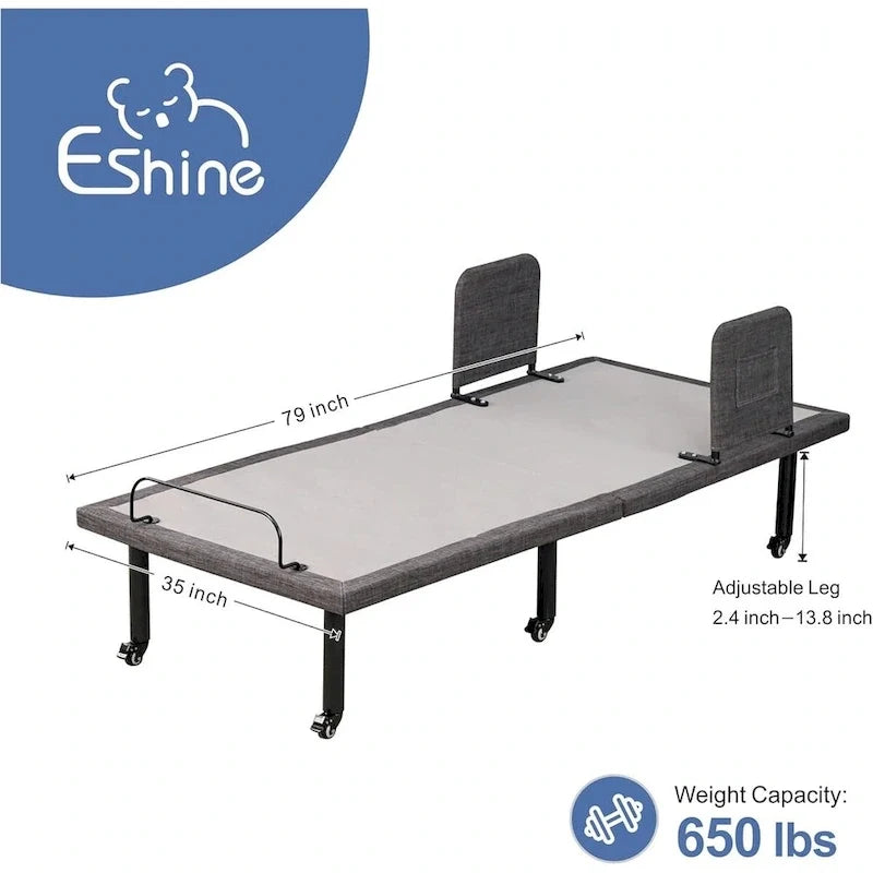 Adjustable Bed with Wireless Remote, Hospital Bed Base with/without Mattress