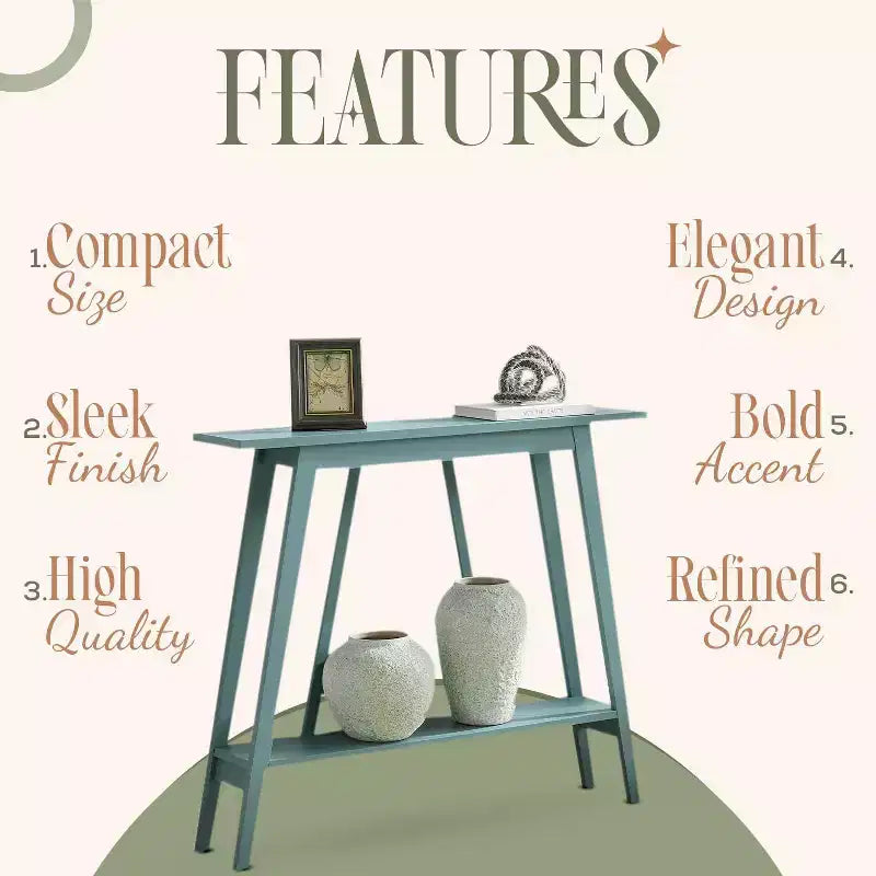 Kings Brand Furniture – Console étroite avec étagère de rangement pour couloir, entrée, vestibule, salon