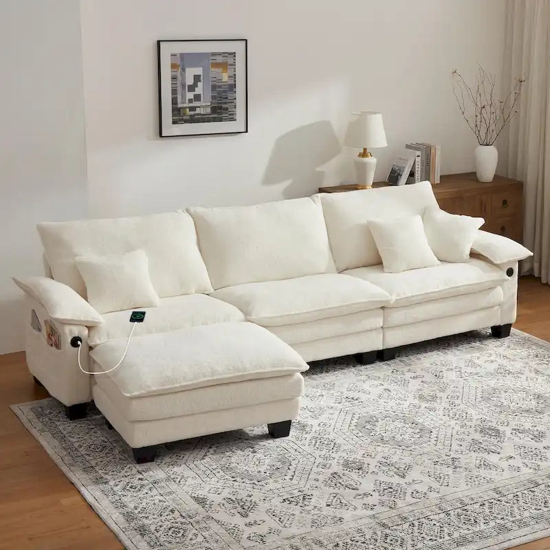 Canapé sectionnel modulaire - Canapé-lit sectionnel convertible avec méridienne pour appartement