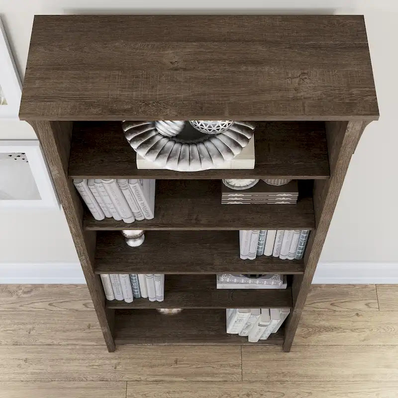 Bibliothèque haute Salinas à 5 étagères (Lot de 2) par Bush Furniture