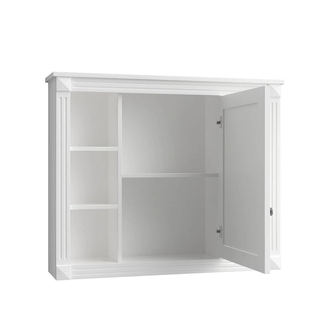 36'' Modern Bathroom Vanity with Top Sink and Mirror Cabinet,2 Doors and 2 Drawers