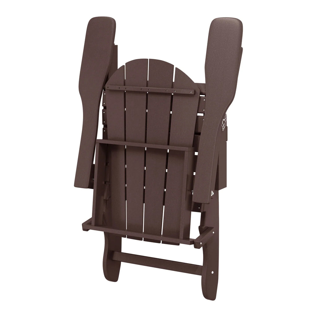 Polytrends Laguna Fade Resistant All Weather Outdoor Patio Folding Adirondack Chair