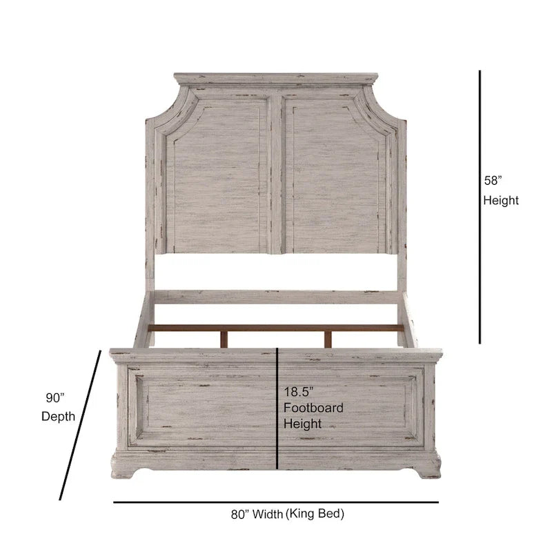 Palisade 5-Piece Antique White Bedroom Set