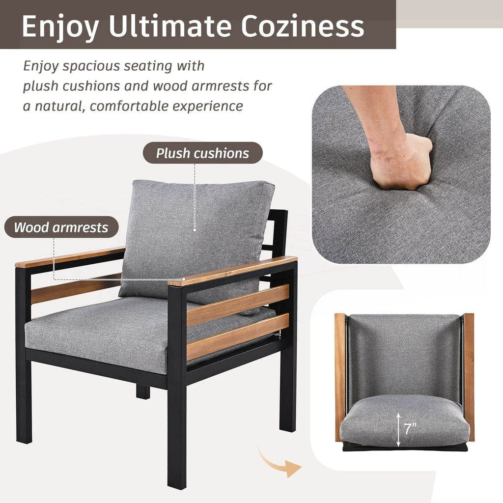 4-Piece Outdoor Furniture Sofa Set