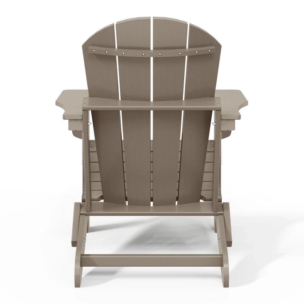 Polytrends Laguna Fade Resistant All Weather Outdoor Patio Folding Adirondack Chair
