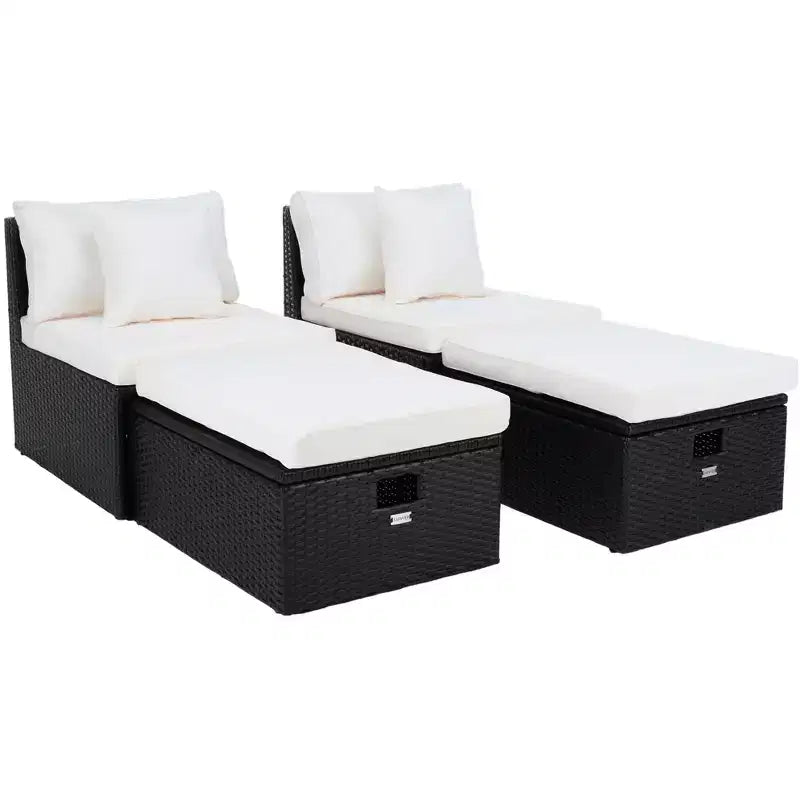 Pramla Sette & Ottoman Patio Set - Indoor/Outdoor - PAT7515 - Safavieh