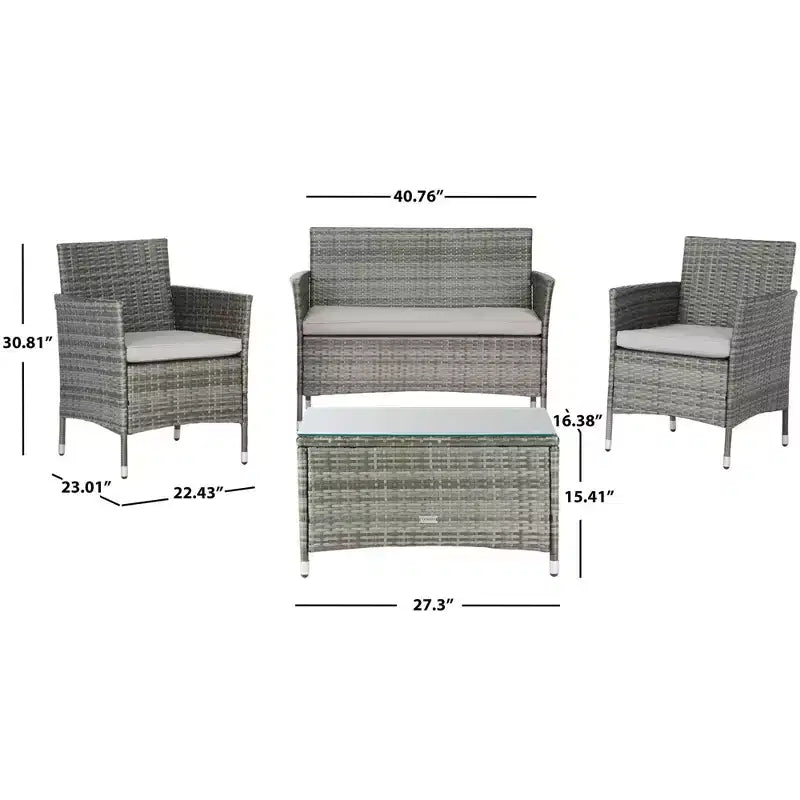 Bandele 4 Piece Living Set - Indoor/Outdoor - PAT7506 - Safavieh