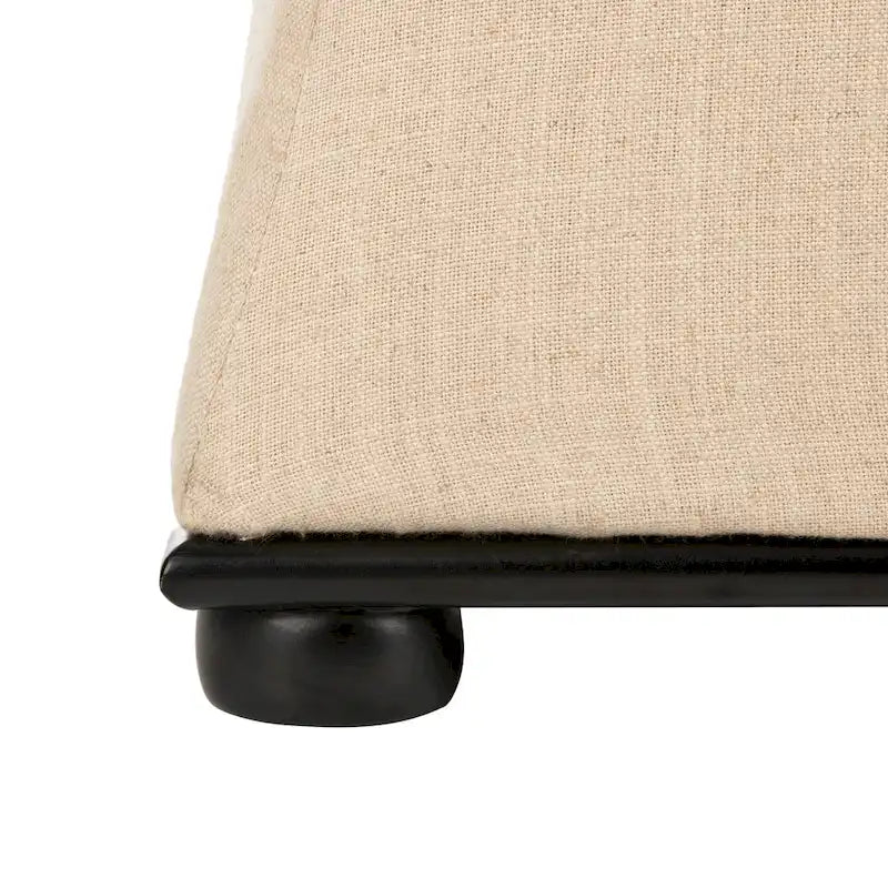 Banc de rangement en lin crème - 36 L x 19 P x 21 H