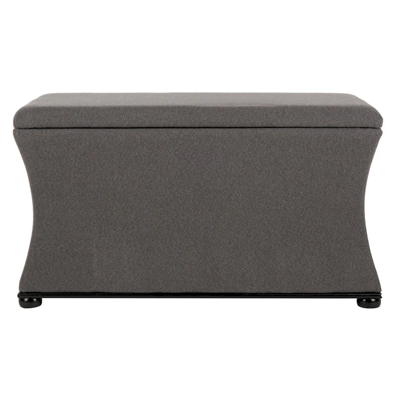 Banc de rangement en lin crème - 36 L x 19 P x 21 H