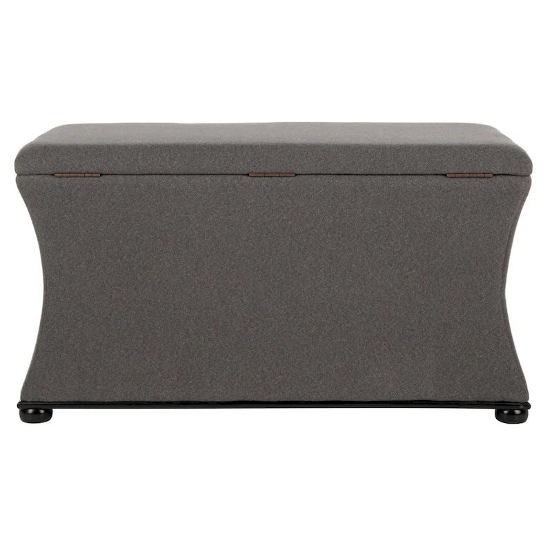 Banc de rangement en lin crème - 36 L x 19 P x 21 H