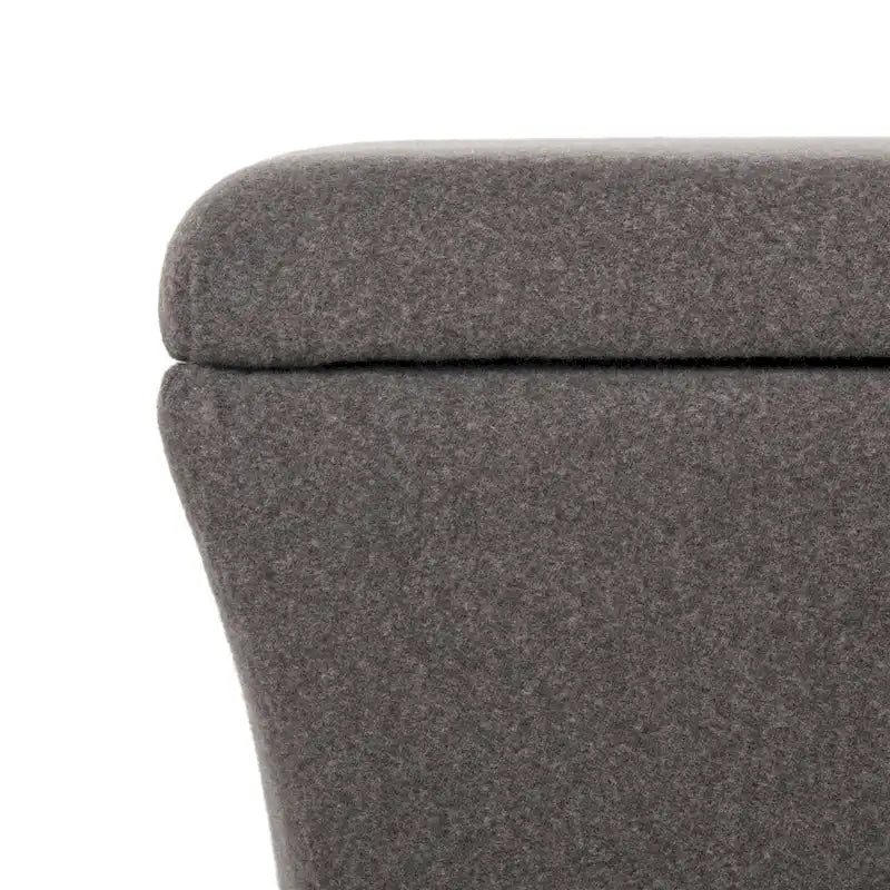 Banc de rangement en lin crème - 36 L x 19 P x 21 H