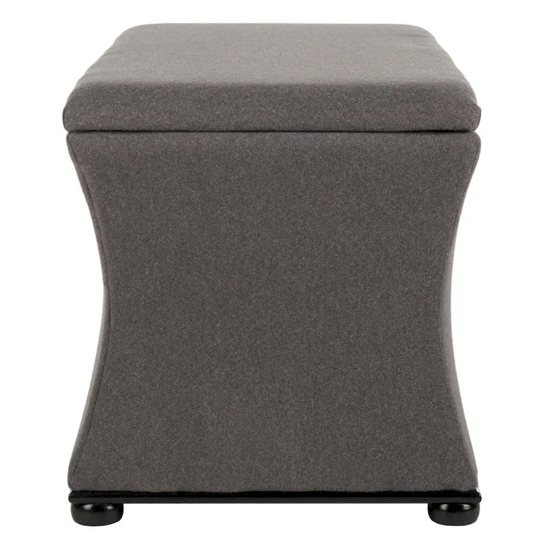 Banc de rangement en lin crème - 36 L x 19 P x 21 H
