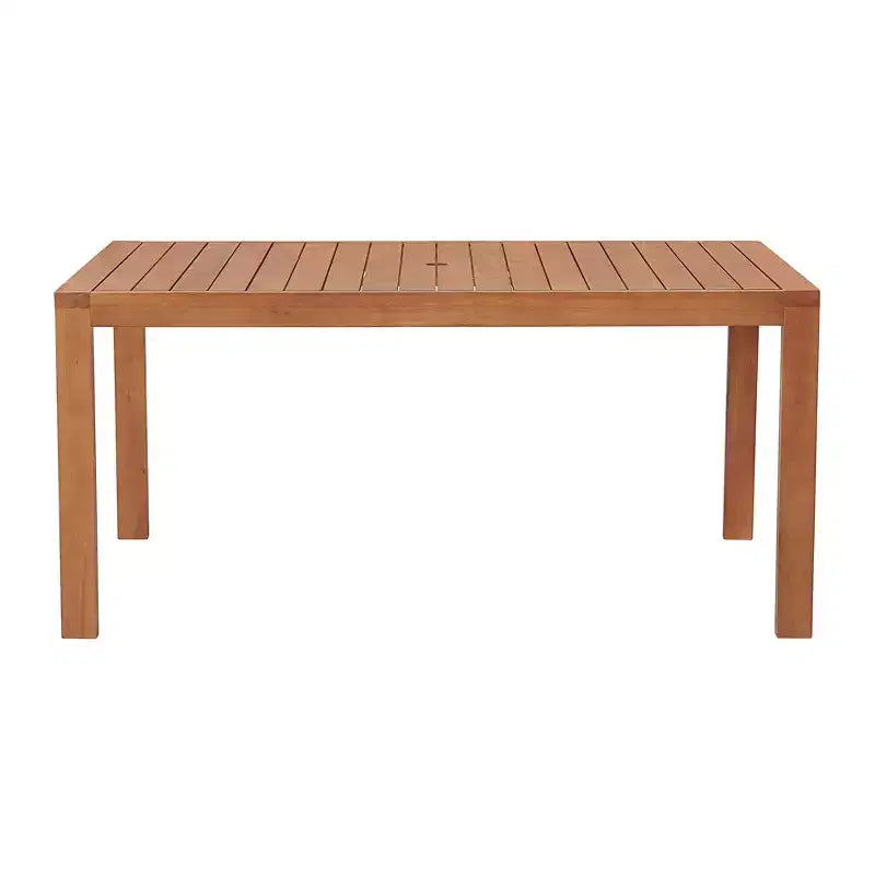 Alaterre Furniture 8pc Outdoor Patio Dining Set, Weston Table with 10' Rectangular Umbrella