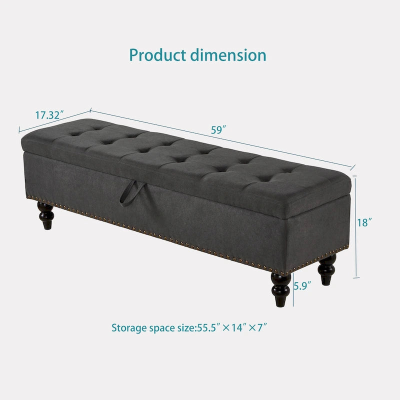 Banc de lit 59 avec rangement