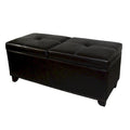 Banc de rangement et table basse relevable en similicuir de 38 cm