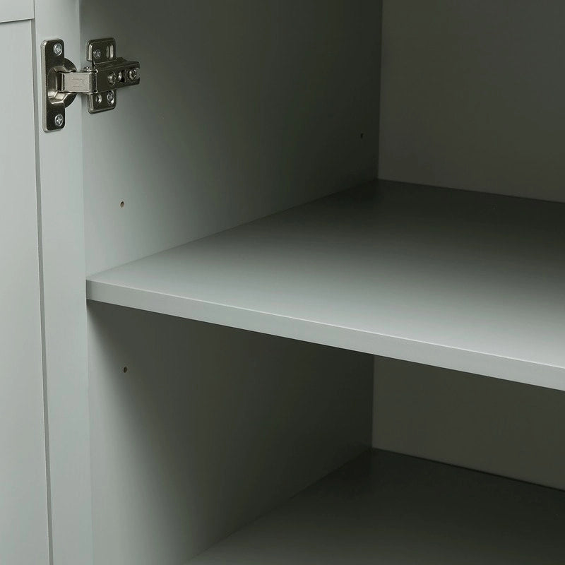 Meuble de rangement haut de salle de bain avec portes et trois tiroirs