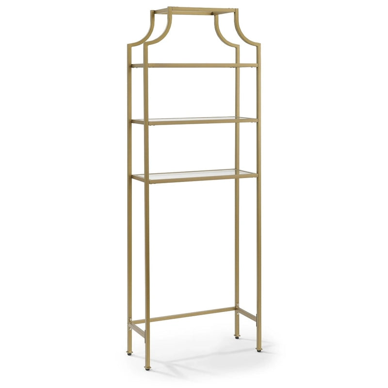 Over-the-Toilet Space Saver with Tempered Glass Shelves
