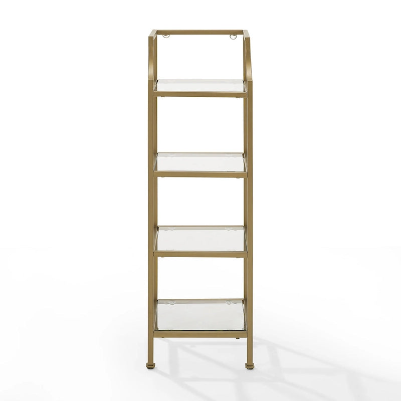 Étagère courte avec tablettes en verre trempé – 12,5 l x 12,5 P x 40 H