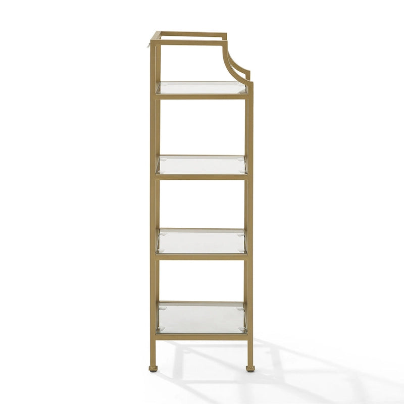 Étagère courte avec tablettes en verre trempé – 12,5 l x 12,5 P x 40 H