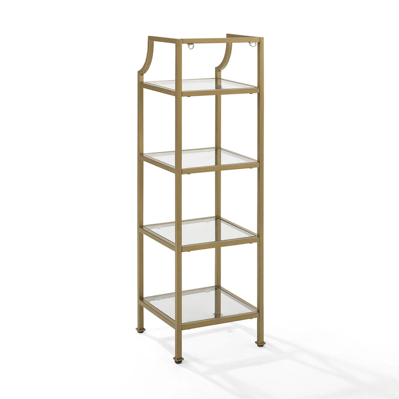 Étagère courte avec tablettes en verre trempé – 12,5 l x 12,5 P x 40 H