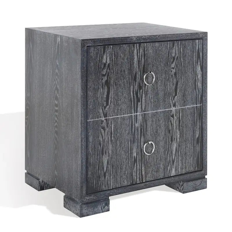 Commode laquée blanc et or - 24 L x 18 P x 26 H