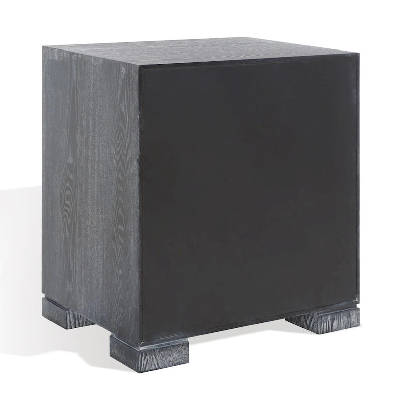 Commode laquée blanc et or - 24 L x 18 P x 26 H