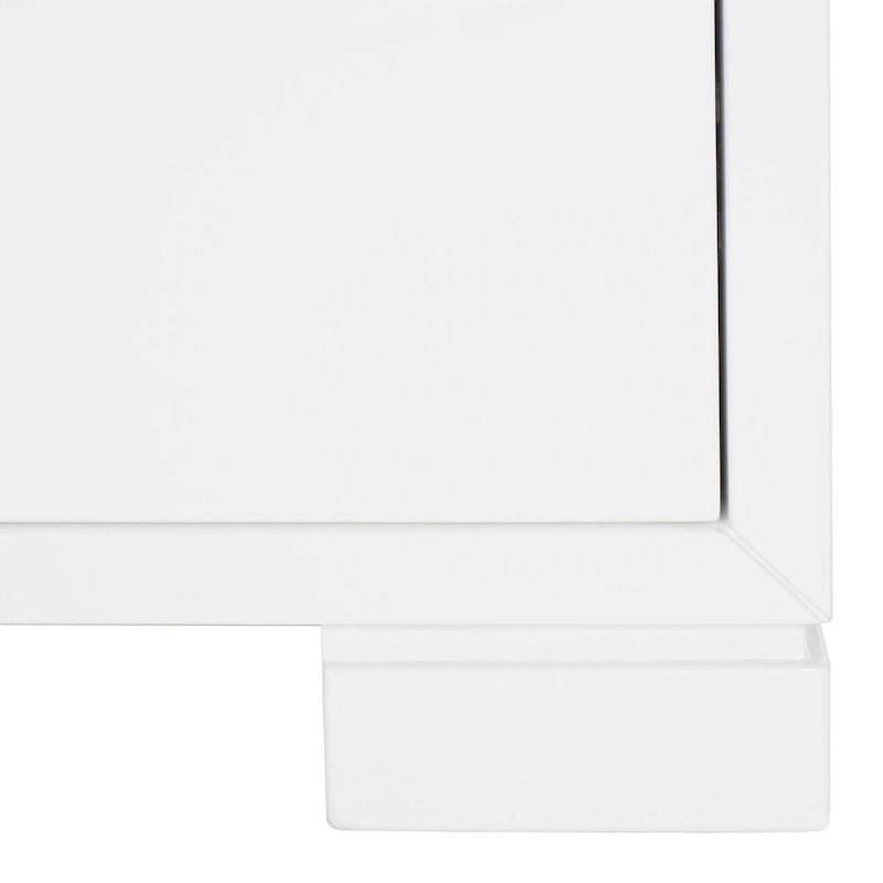 Commode laquée blanc et or - 24 L x 18 P x 26 H
