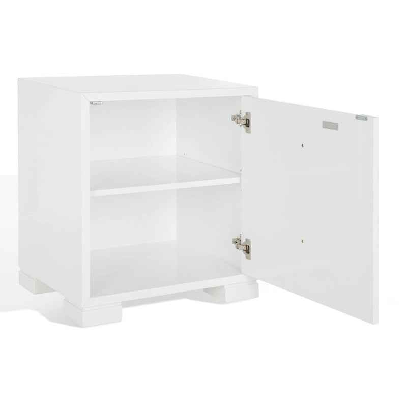 Commode laquée blanc et or - 24 L x 18 P x 26 H
