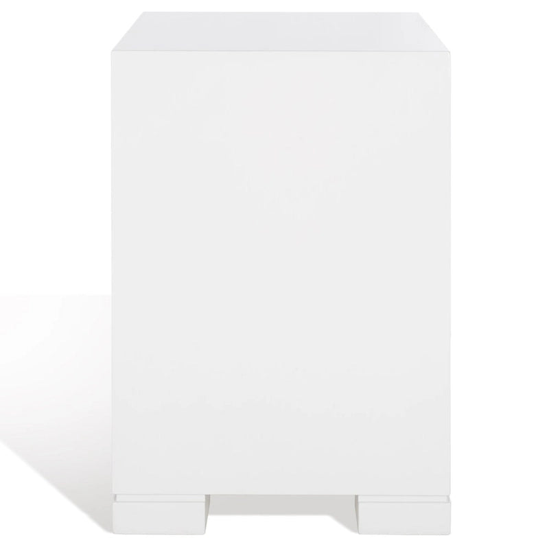 Commode laquée blanc et or - 24 L x 18 P x 26 H