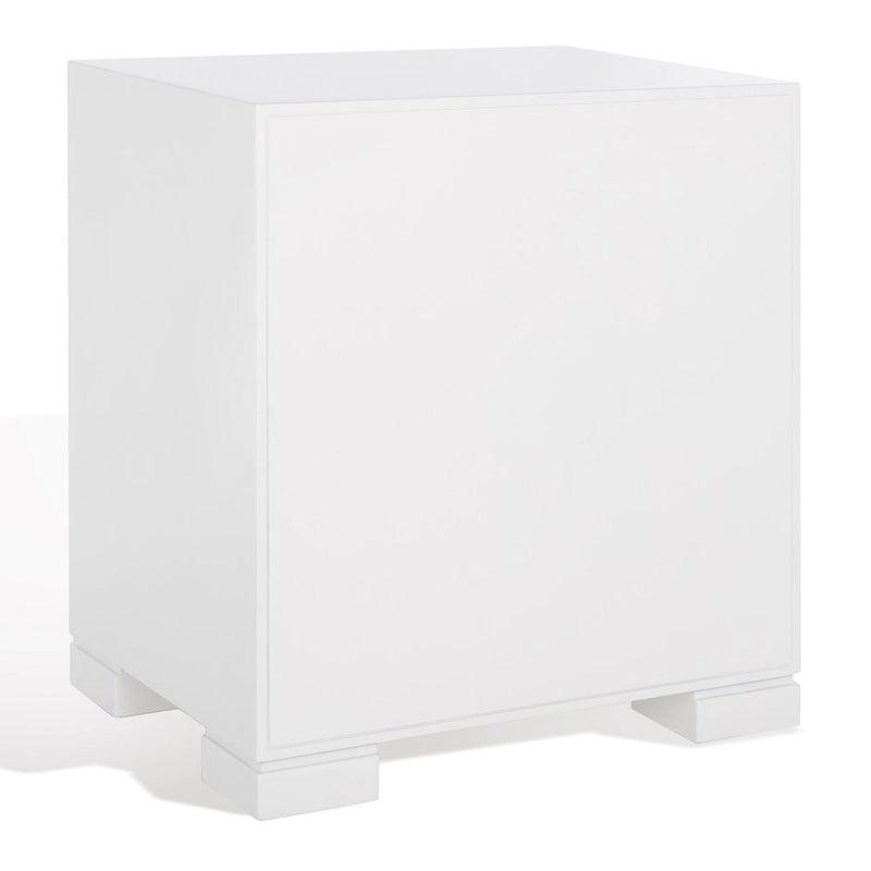 Commode laquée blanc et or - 24 L x 18 P x 26 H