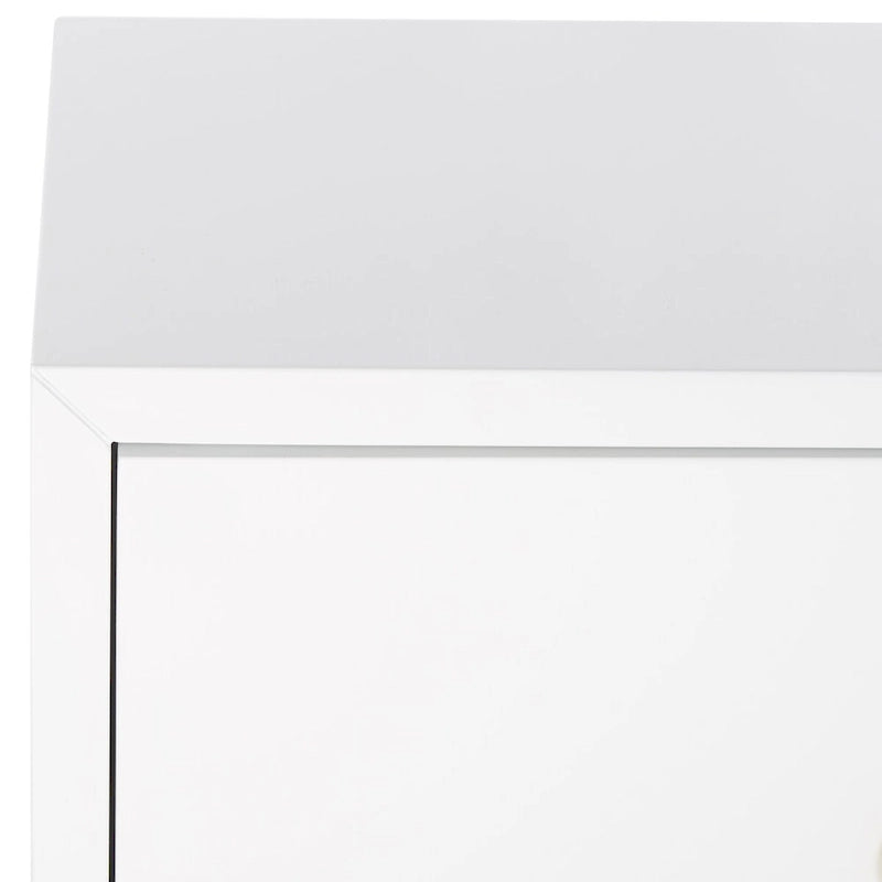 Commode laquée blanc et or - 24 L x 18 P x 26 H