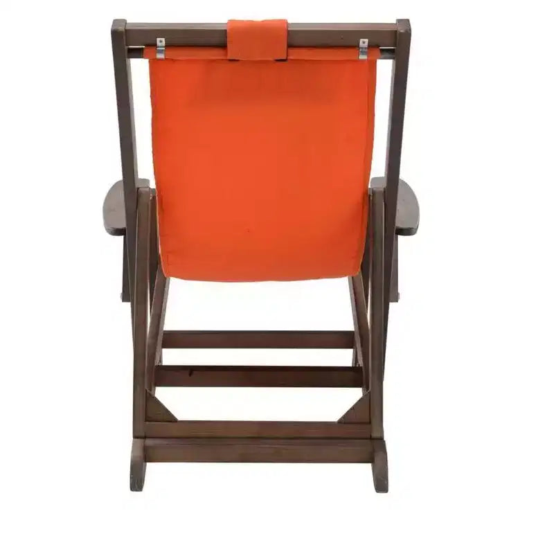 Jiallo Romantic Collection Canvas Sling Chair with Cup and Wine Holder and Ottoman (Set of 4)