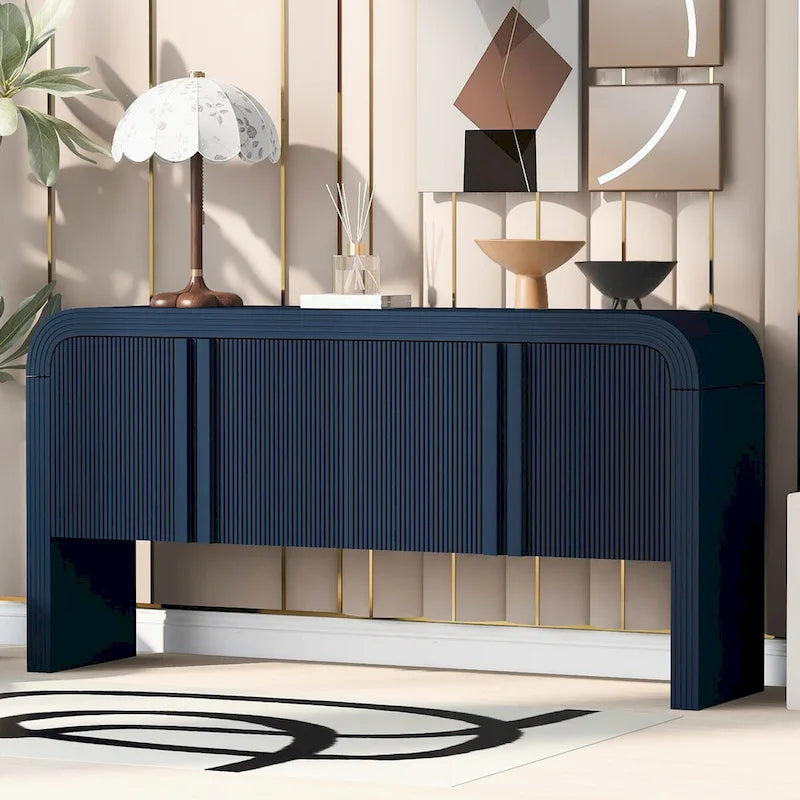 Modern 4 Door Wooden Cabinet, Storage Cabinet for Living Room, Entryway, Hallway - N/A