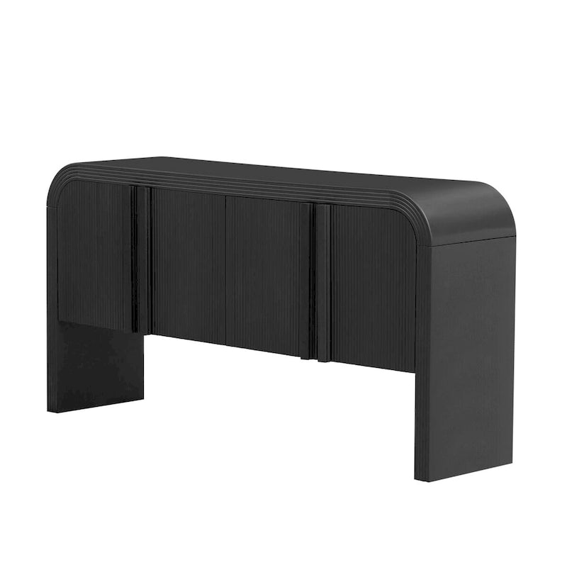 Meuble de rangement moderne à 4 portes en bois pour salon, entrée et couloir