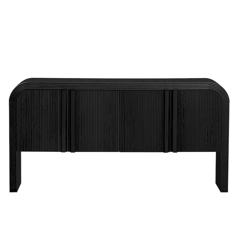 Meuble de rangement moderne à 4 portes en bois pour salon, entrée et couloir