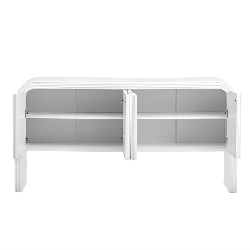 Meuble de rangement moderne à 4 portes en bois pour salon, entrée et couloir