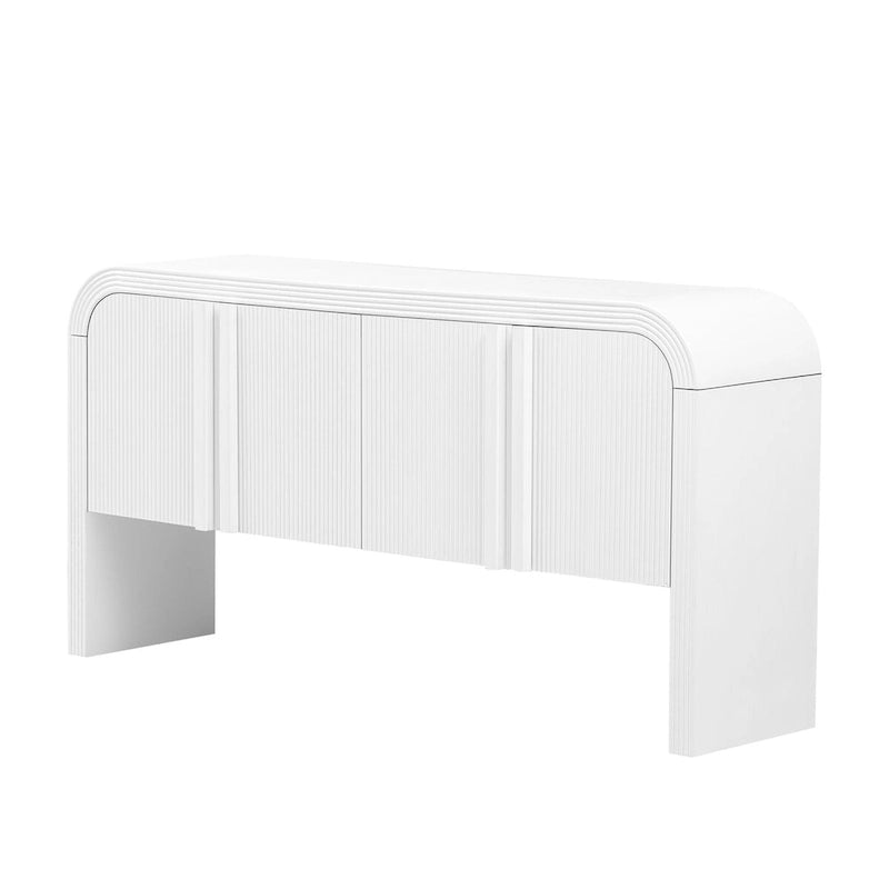 Meuble de rangement moderne à 4 portes en bois pour salon, entrée et couloir