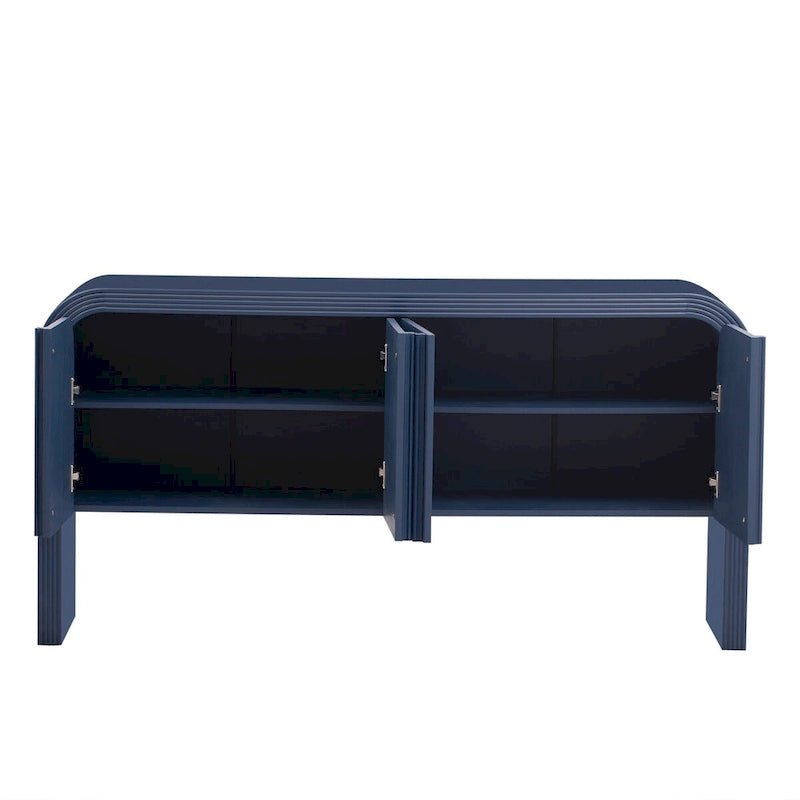 Meuble de rangement moderne à 4 portes en bois pour salon, entrée et couloir