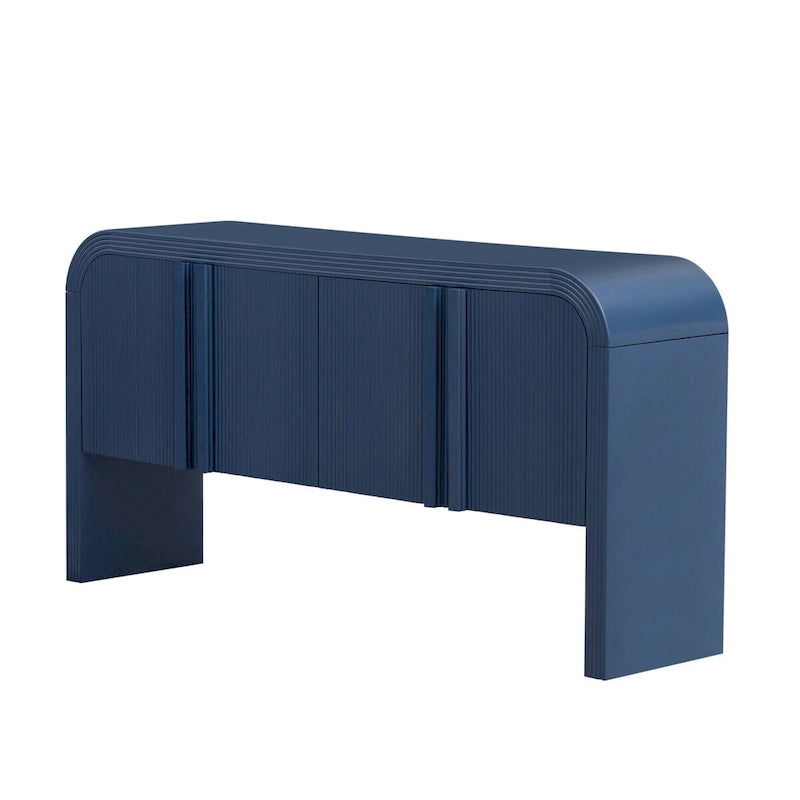 Meuble de rangement moderne à 4 portes en bois pour salon, entrée et couloir