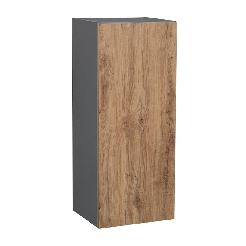 Meuble haut mural 12 x 36, une porte, gris