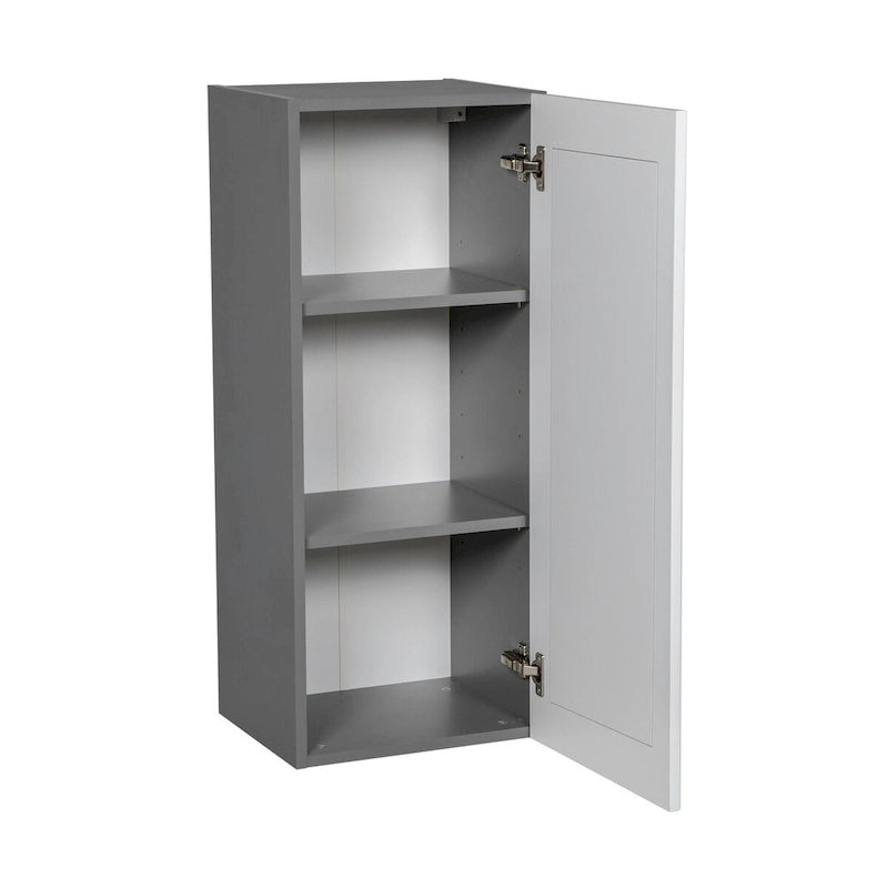 Meuble haut mural 12 x 36, une porte, gris