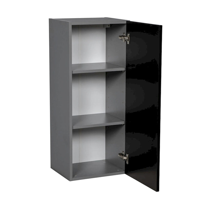 Meuble haut mural 12 x 36, une porte, gris
