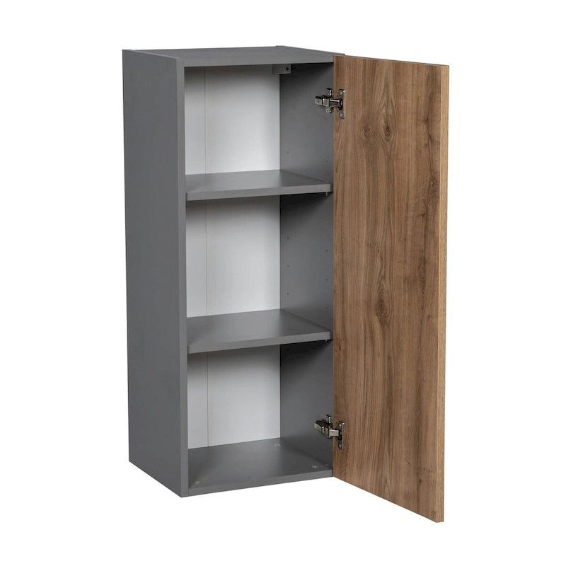 Meuble haut mural 12 x 36, une porte, gris