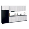 Meuble bas de cuisine blanc mat, 4 m de large - 157 x 24