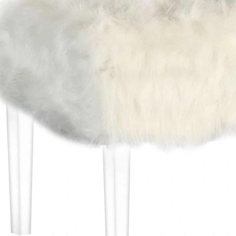 Banc en similicuir gris et transparent avec dessus rabattable de 42 po