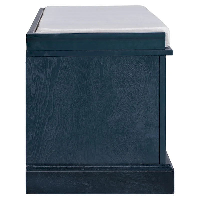 Banc de rangement avec 2 tiroirs et 2 placards, coussin amovible