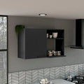 Meuble de rangement mural noir pour cuisine et salle de bain