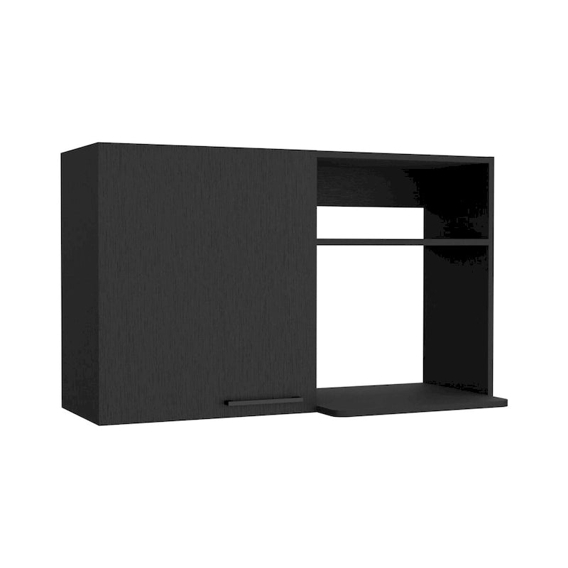 Meuble de rangement mural noir pour cuisine et salle de bain