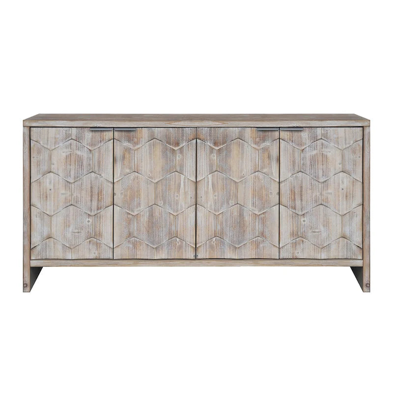 Bahut 4 portes en bois de style rustique