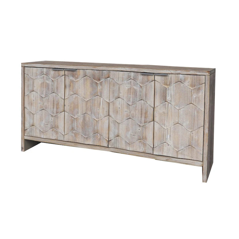 Bahut 4 portes en bois de style rustique